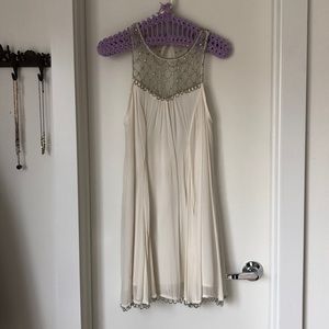 UO White Jeweled Dress